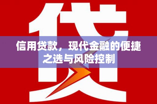 开福信用贷款，现代金融的便捷之选与风险控制