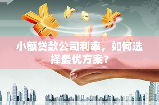 开福小额贷款公司利率，如何选择最优方案？