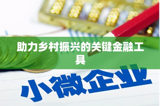 开福助力乡村振兴的关键金融工具