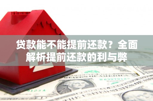 开福贷款能不能提前还款？全面解析提前还款的利与弊