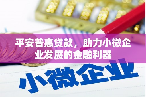 开福平安普惠贷款，助力小微企业发展的金融利器